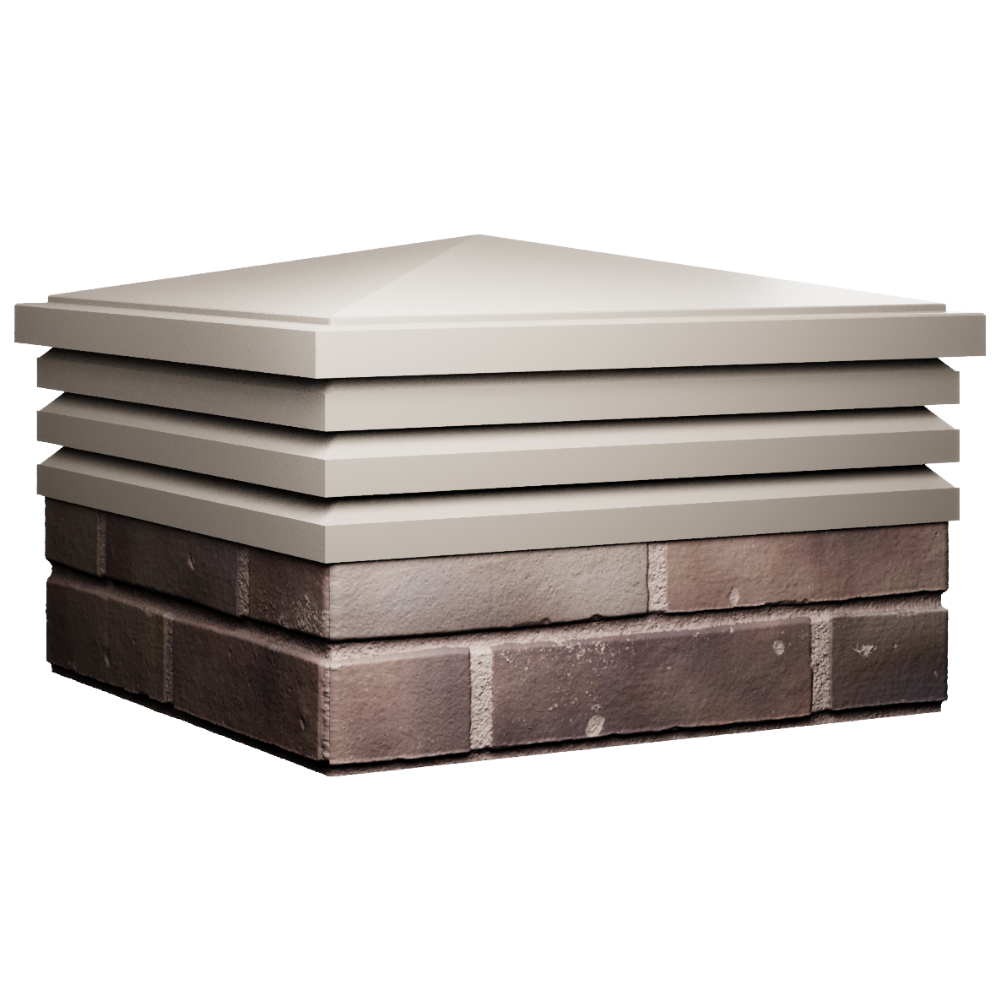 Колпак Zking Бона ХайТек Бежевый на столб 2х2 кирпича (513х513мм) в Белореченске фото