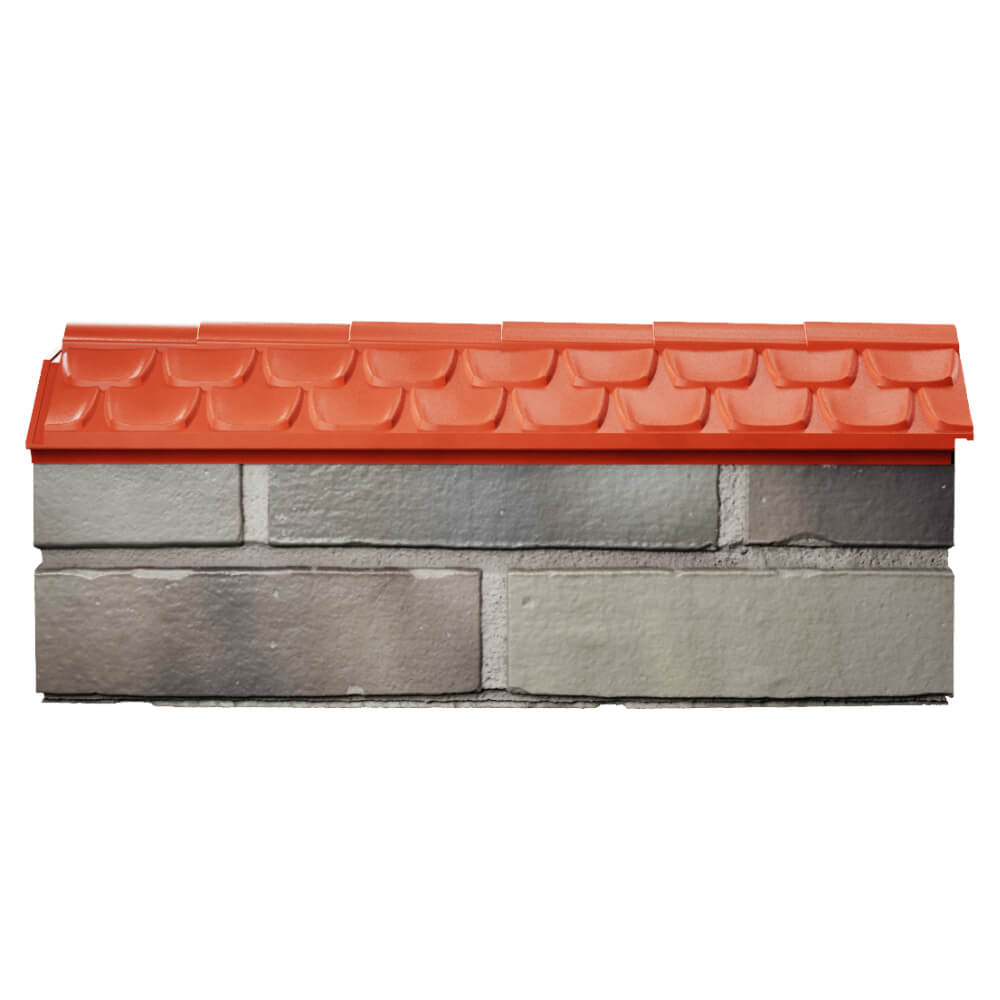 Парапет Zking Эльбрус Красный с посадкой на 0.5 кирпича (130мм) в Белореченске фото