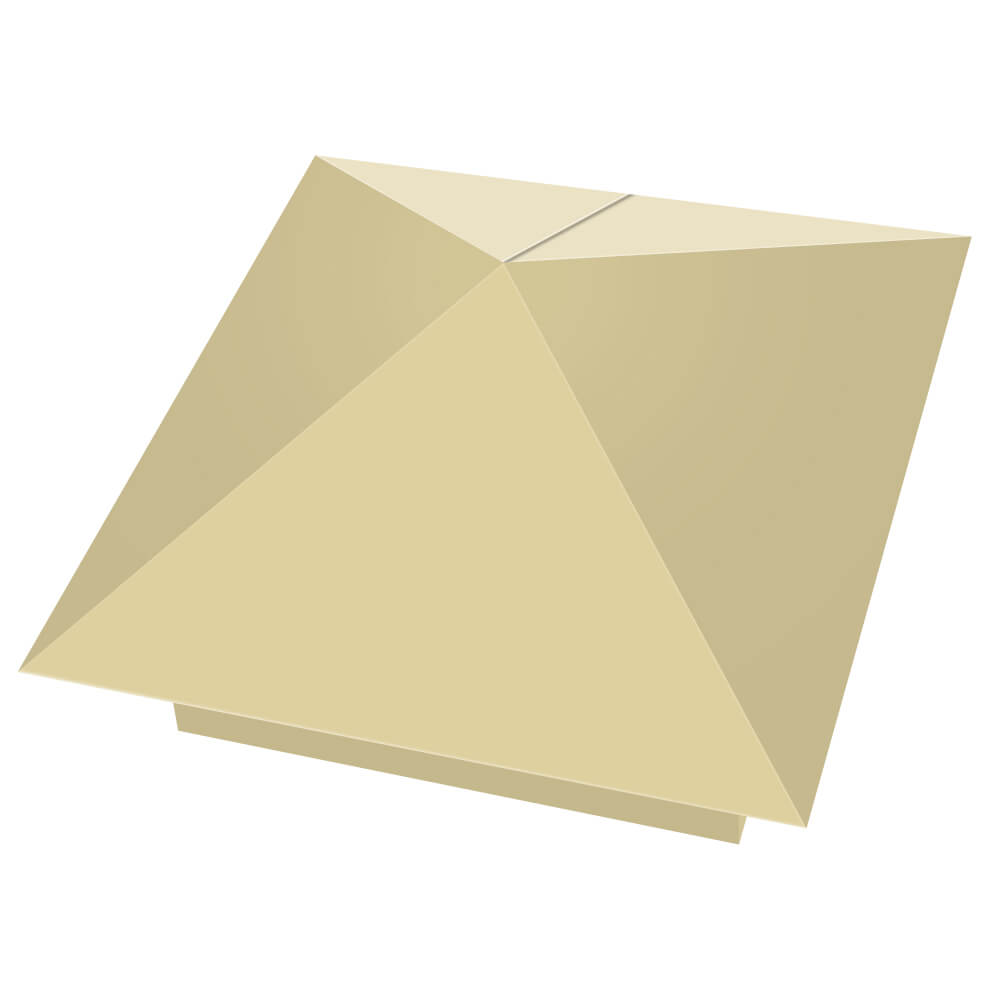 Колпак металлический 400х400мм RAL1014 Бежевый заборный Белореченск фото