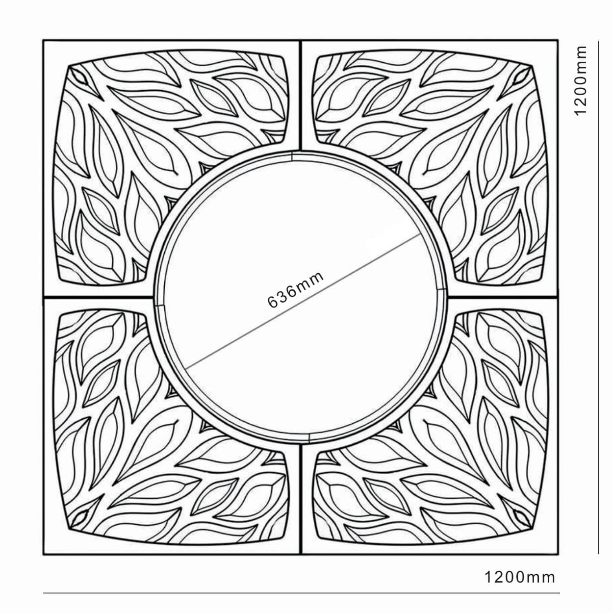Приствольная решетка для дерева ZKING CRUST 1.2х1.2м Черная в Белореченске фото