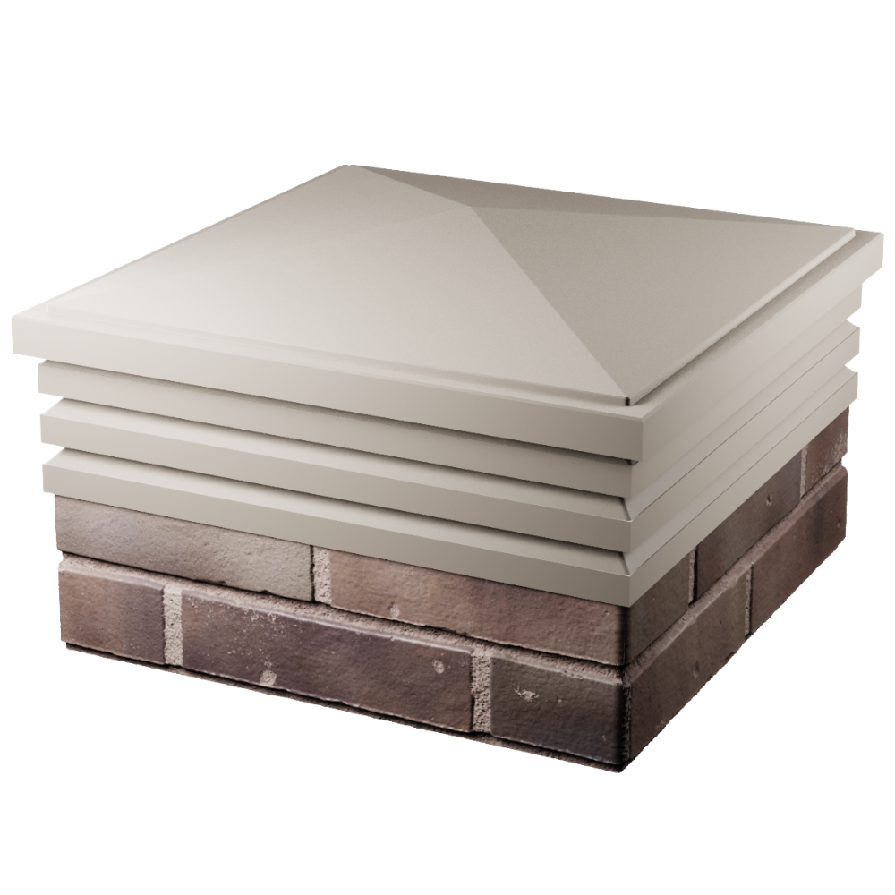 Колпак Zking Бона ХайТек Бежевый на столб 2х2 кирпича (513х513мм) в Белореченске фото