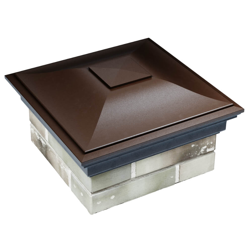 Колпак Zking Монблан Коричневый на столб 1.5х1.5 кирпича (385х385мм) в Белореченске фото