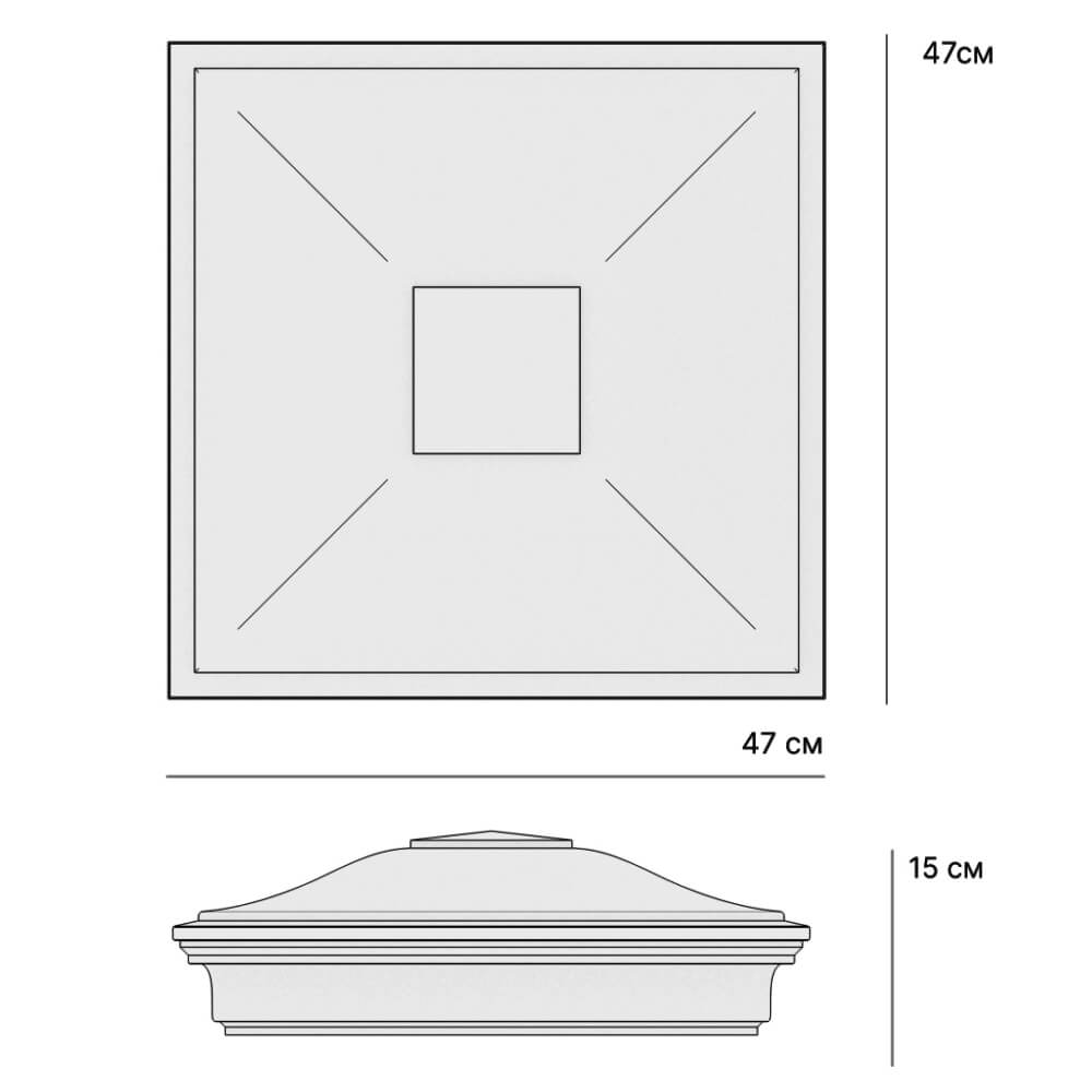 Колпак Zking Монблан Коричневый на столб 1.5х1.5 кирпича (385х385мм) в Белореченске фото