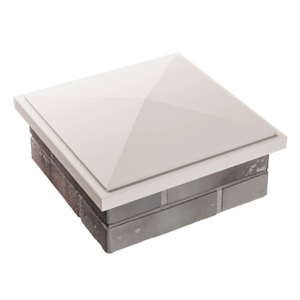 Колпак Zking БонаМоно Бежевый на столб 1.5х1.5 кирпича (385х385, 400х400мм) в Белореченске фото