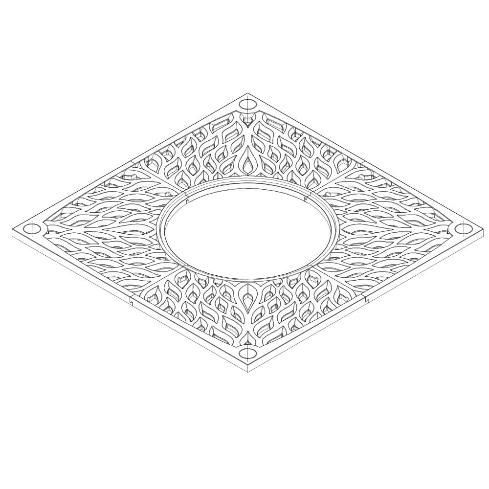 Приствольная решетка для дерева ZKING CRUST 2х2м Черная в Белореченске фото