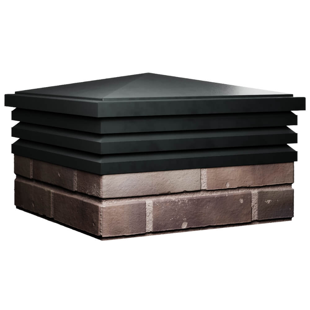 Колпак Zking Бона ХайТек Черный на столб 2х2 кирпича (513х513мм) в Белореченске фото