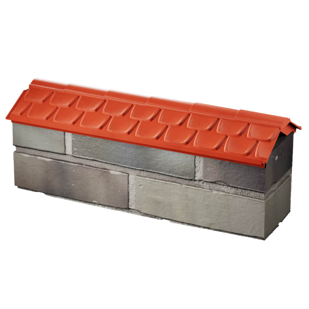 Парапет Zking Эльбрус Красный с посадкой на 0.5 кирпича (130мм) в Белореченске фото