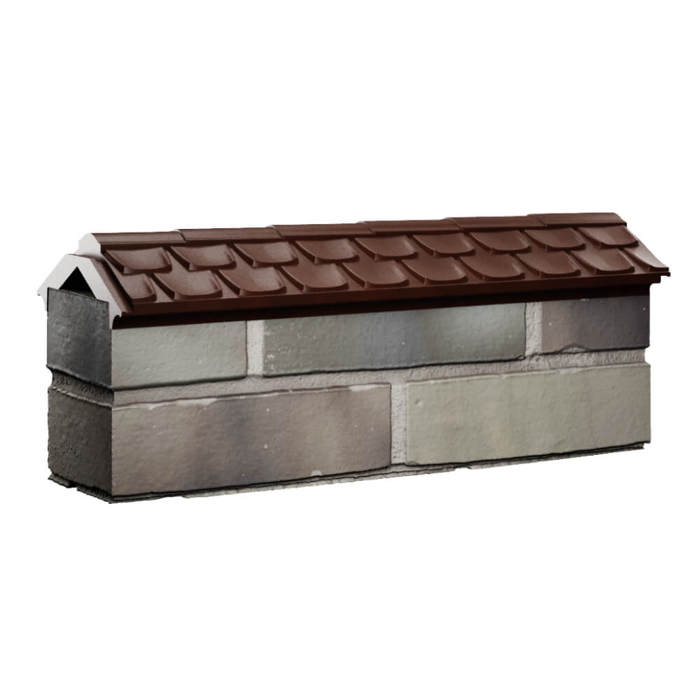 Парапет Zking Эльбрус Коричневый с посадкой на 0.5 кирпича (130мм) Белореченск фото