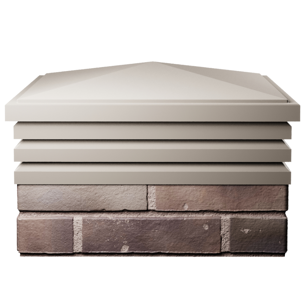 Колпак Zking Бона ХайТек Бежевый на столб 2х2 кирпича (513х513мм) Белореченск фото