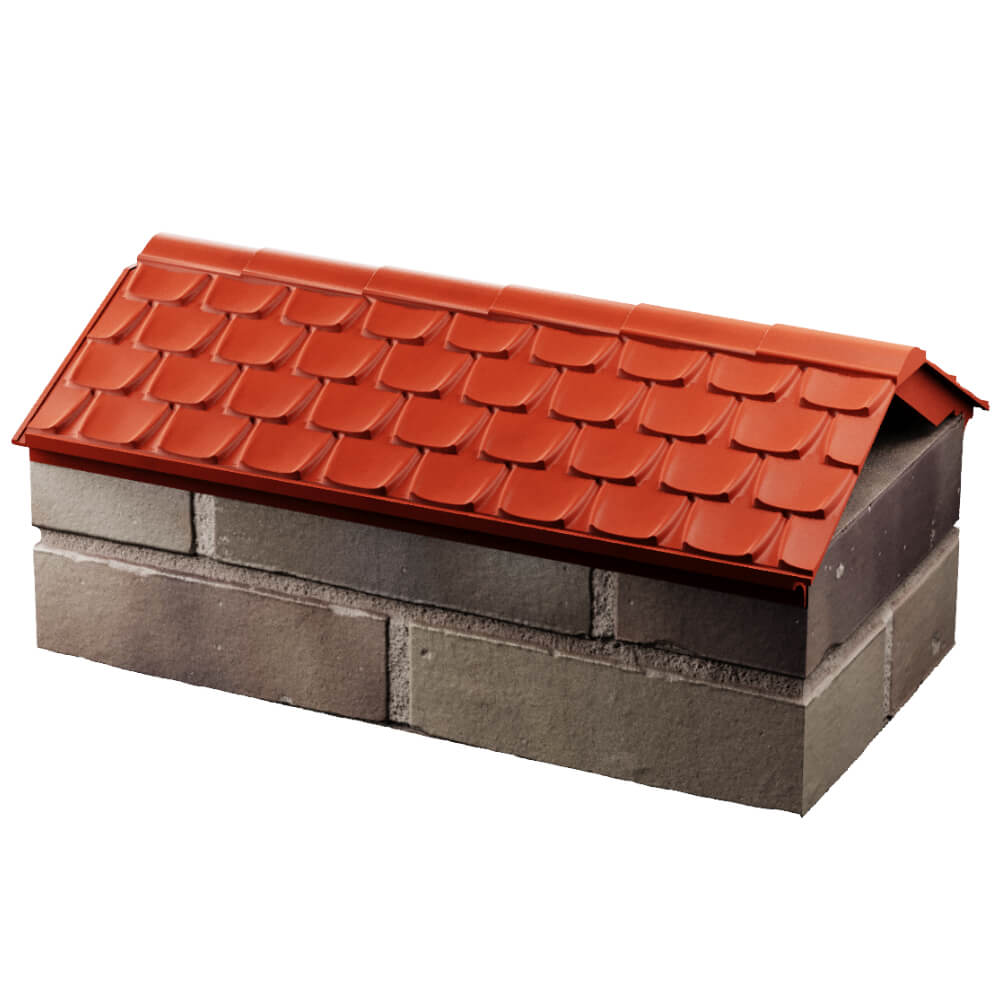 Парапет Zking Эльбрус Красный с посадкой на 1 кирпич (255мм) в Белореченске фото