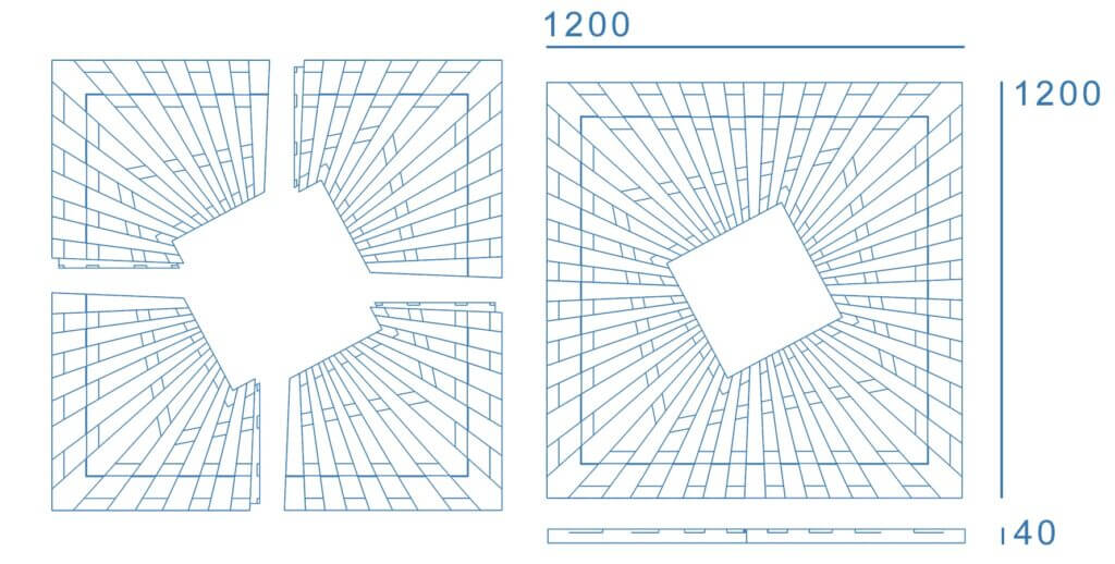 Приствольная решетка для дерева ZKING ATMOSPHERE 1.2х1.2м Коричневая в Белореченске фото