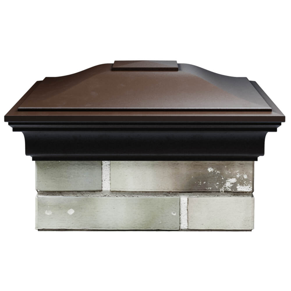 Колпак Zking Монблан Коричневый на столб 1.5х1.5 кирпича (385х385мм) Белореченск фото