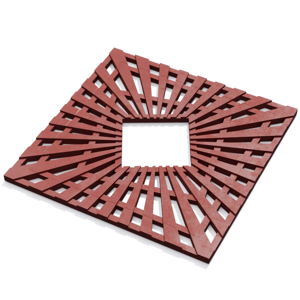 Приствольная решетка для дерева ZKING ATMOSPHERE 1.2х1.2м Красная в Белореченске фото