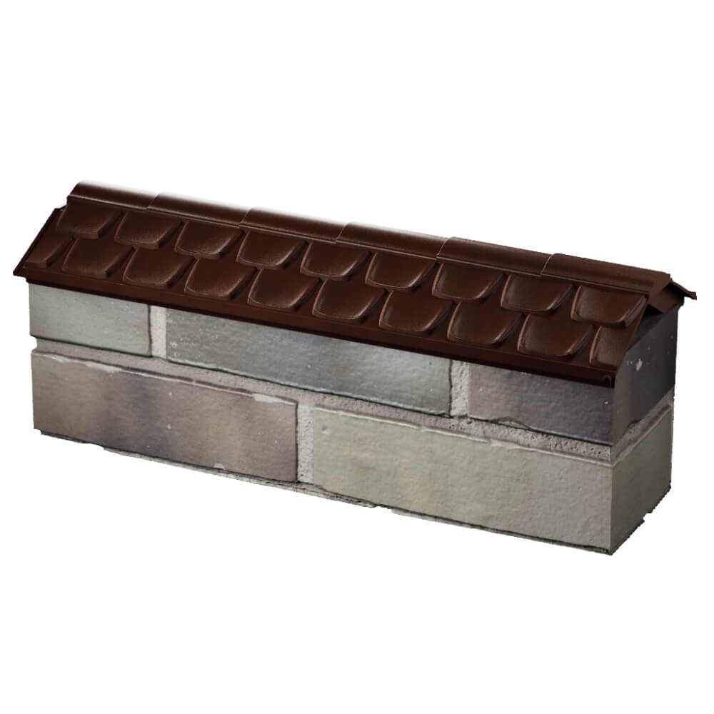 Парапет Zking Эльбрус Коричневый с посадкой на 0.5 кирпича (130мм) в Белореченске фото