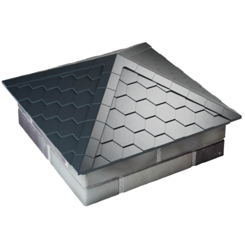 Колпак Zking Эверест Серый на столб 2х2 кирпича (535х535мм) Белореченск фото