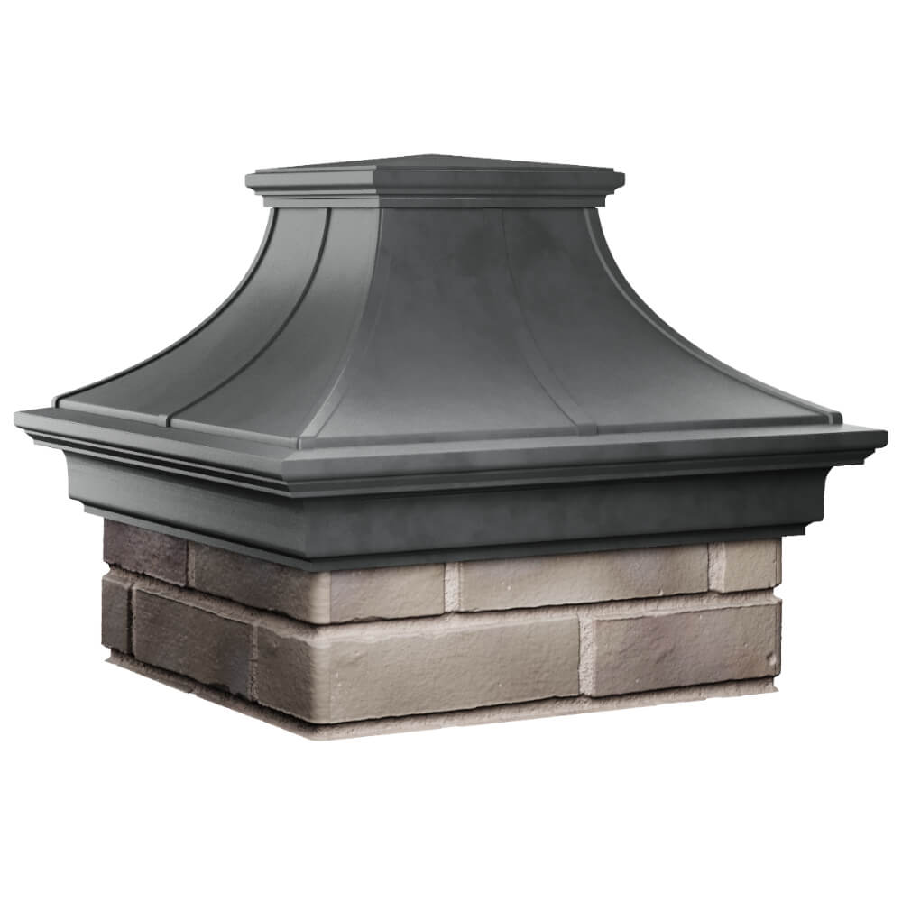 Колпак Zking Монблан Премиум Серый на столб 1.5х1.5 кирпича (385х385мм) в Белореченске фото