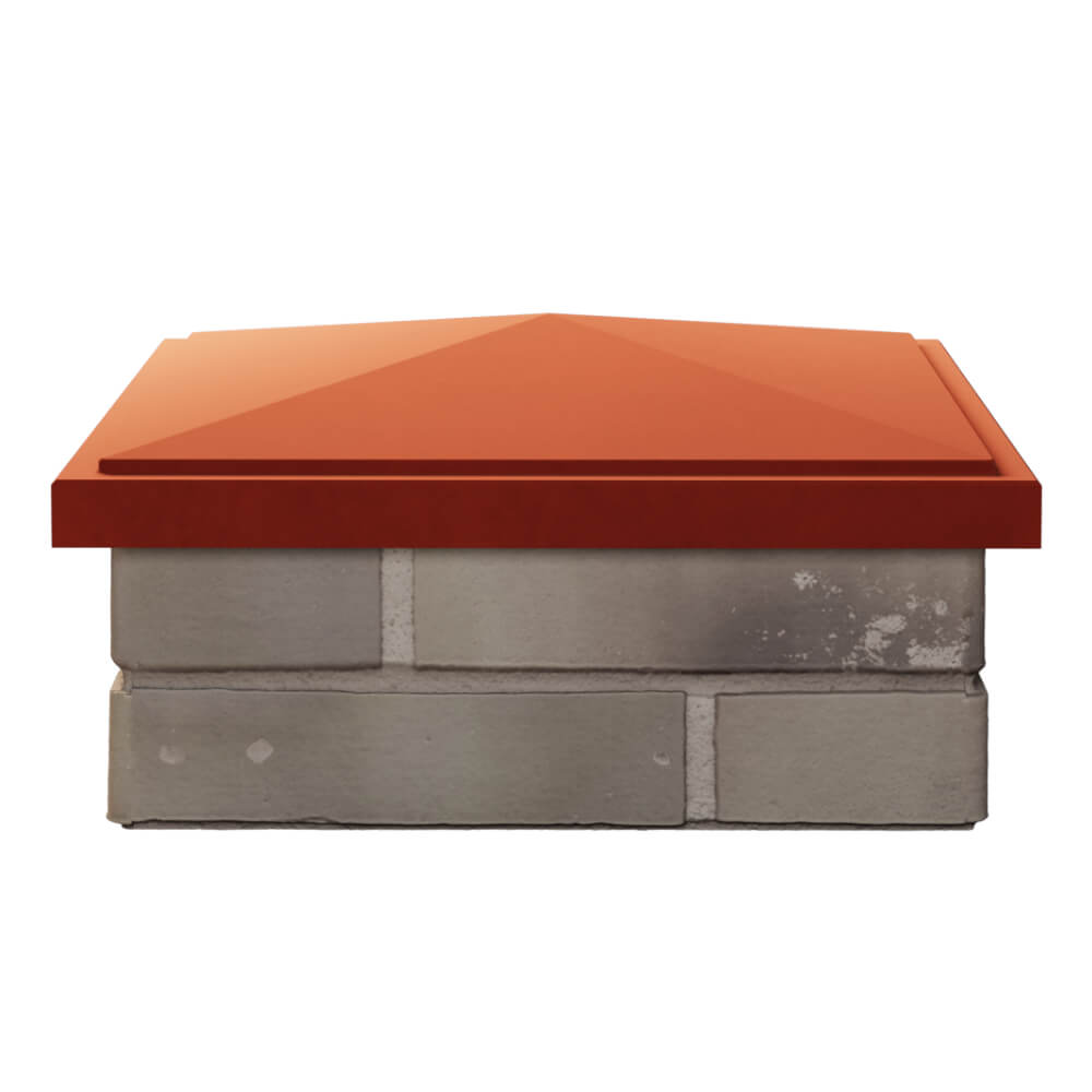 Колпак Zking БонаМоно Красный на столб 1.5х1.5 кирпича (385х385, 400х400мм) Белореченск фото