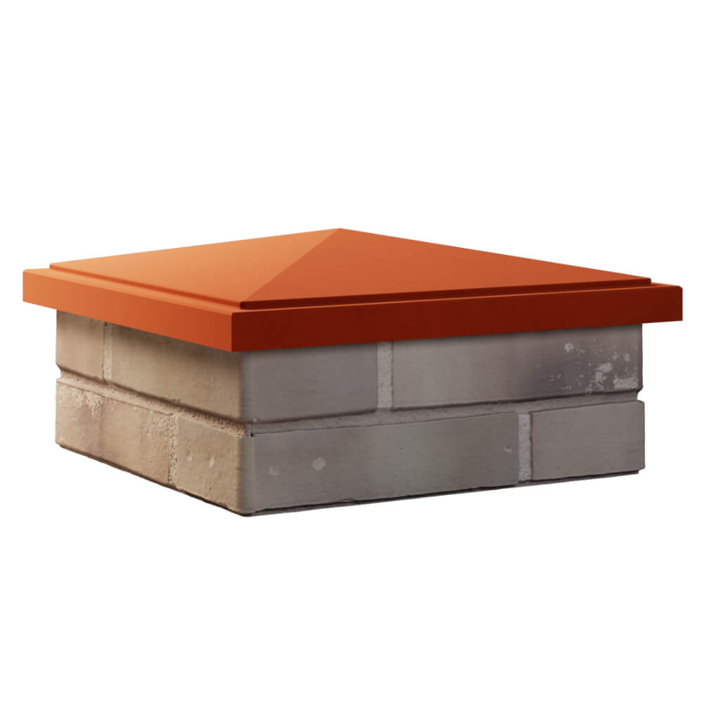 Колпак Zking БонаМоно Красный на столб 1.5х1.5 кирпича (385х385, 400х400мм) в Белореченске фото