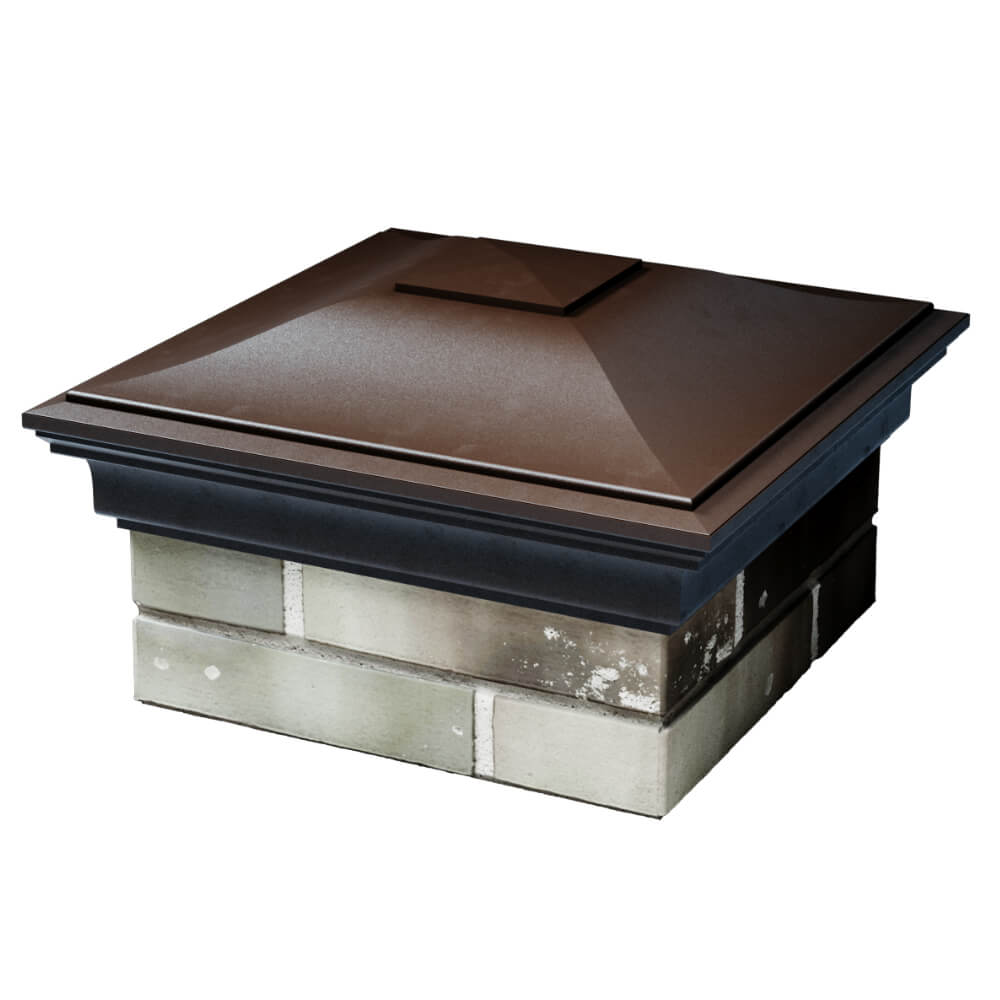 Колпак Zking Монблан Коричневый на столб 1.5х1.5 кирпича (385х385мм) в Белореченске фото