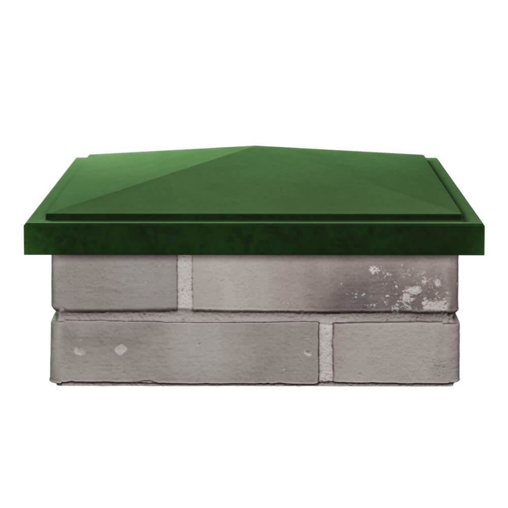 Колпак Zking БонаМоно Зеленый на столб 1.5х1.5 кирпича (385х385, 400х400мм) Белореченск фото