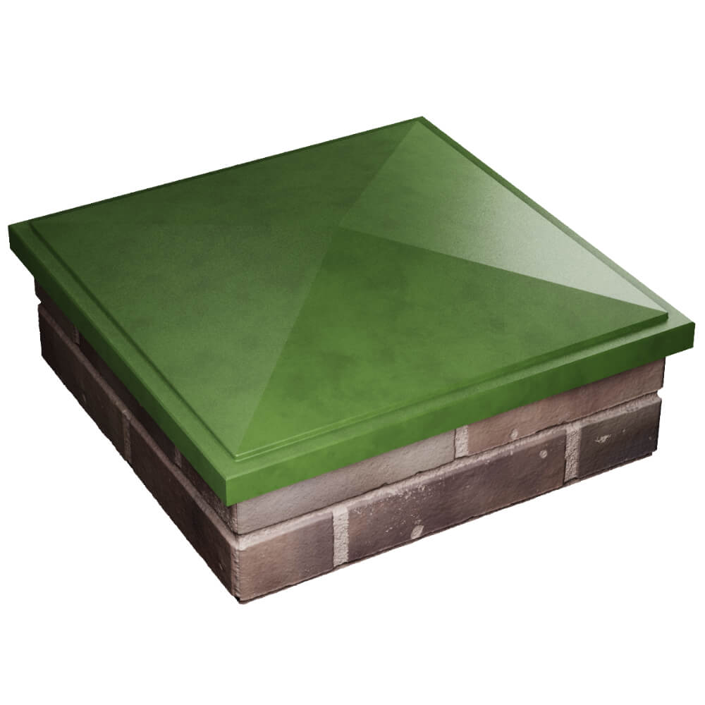 Колпак Zking БонаМоно Зеленый на столб 2х2 кирпича (515х515, 530х530мм) в Белореченске фото