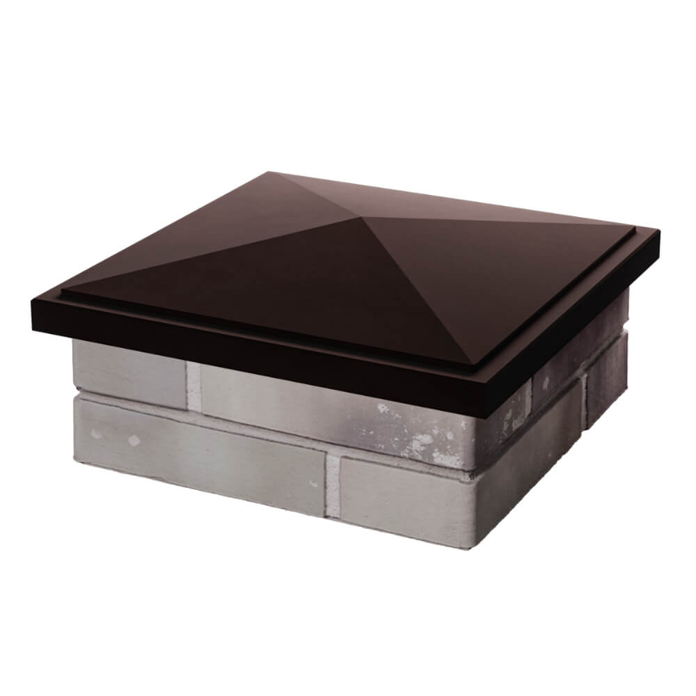 Колпак Zking БонаМоно Коричневый на столб 1.5х1.5 кирпича (385х385, 400х400мм) в Белореченске фото