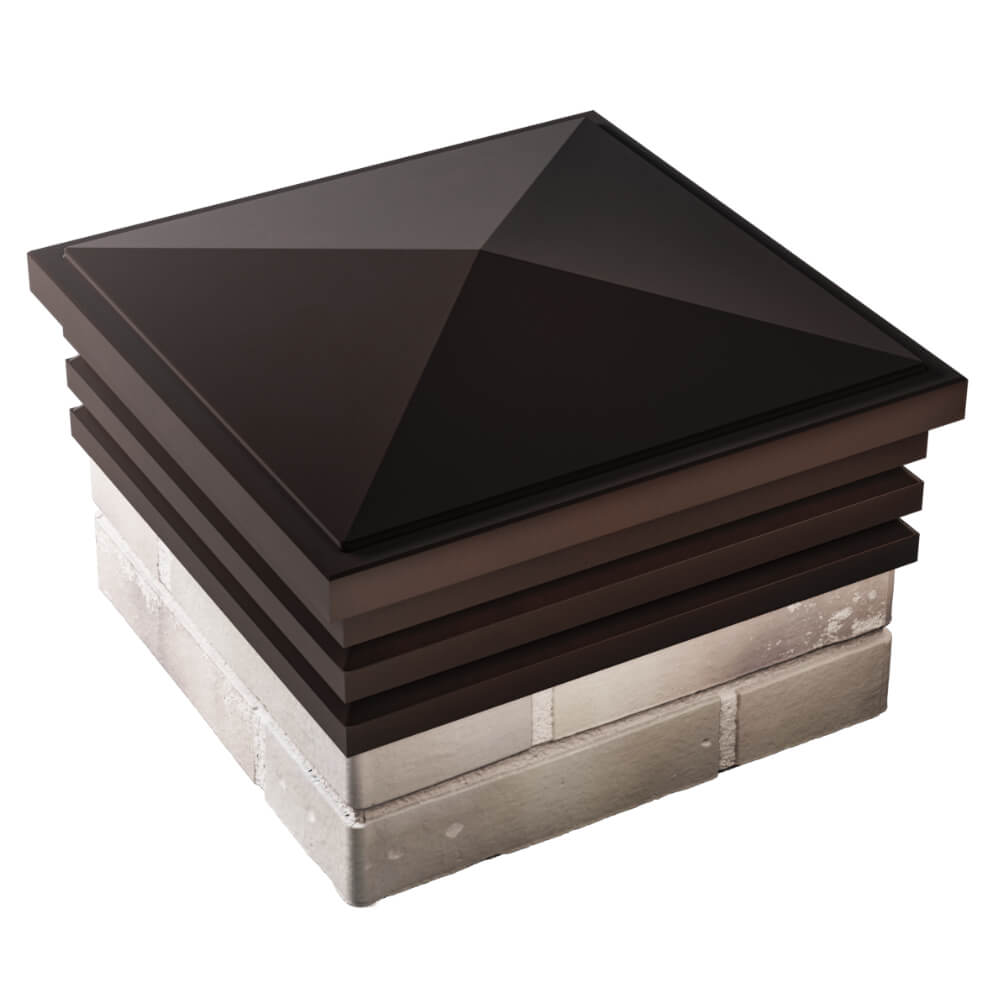 Колпак Zking Бона ХайТек Коричневый на столб 1.5х1.5 кирпича (385х385мм) в Белореченске фото