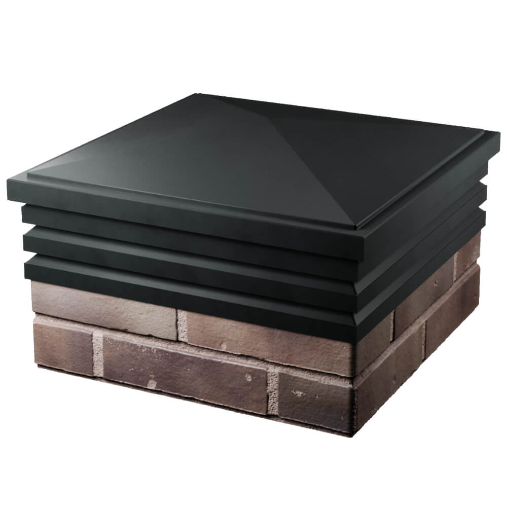 Колпак Zking Бона ХайТек Черный на столб 2х2 кирпича (513х513мм) в Белореченске фото