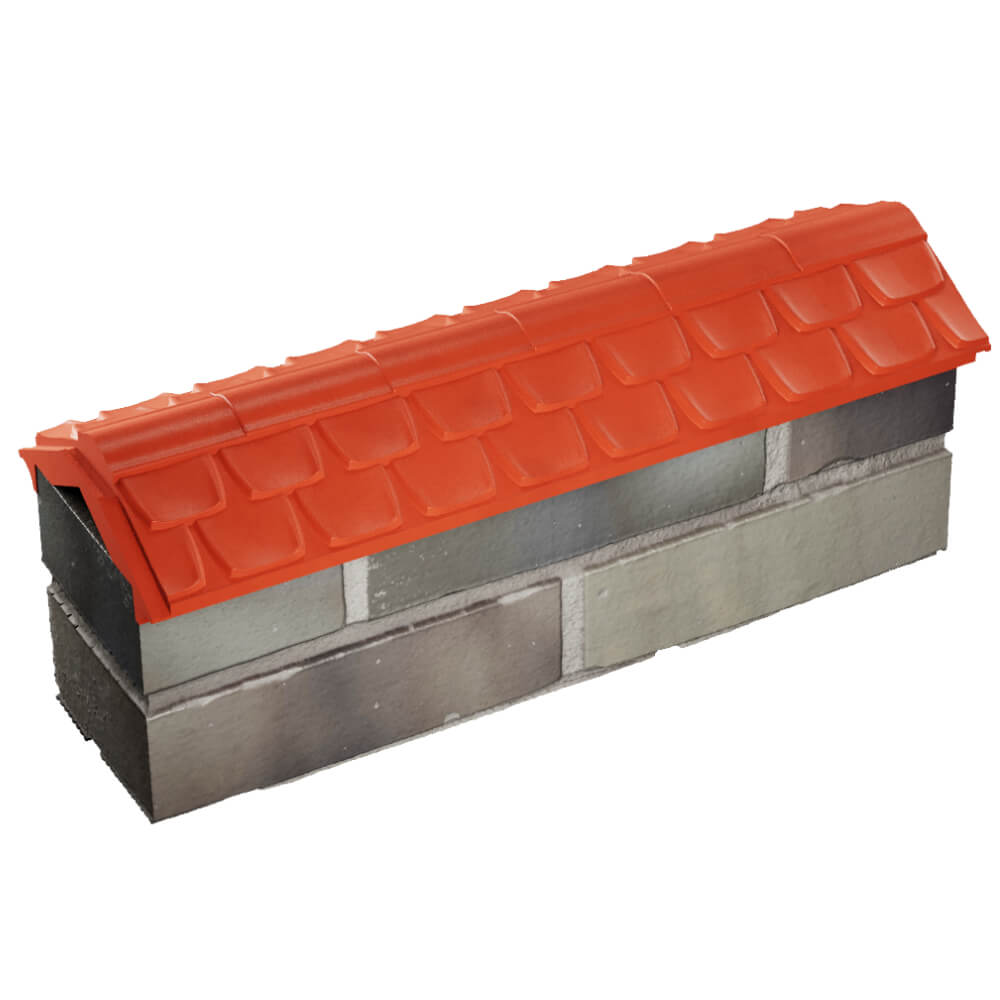 Парапет Zking Эльбрус Красный с посадкой на 0.5 кирпича (130мм) в Белореченске фото