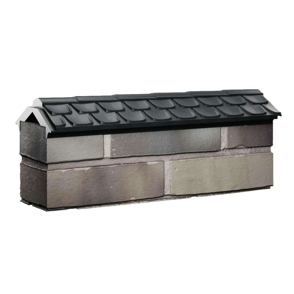 Парапет Zking Эльбрус Черный с посадкой на 0.5 кирпича (130мм) Белореченск фото