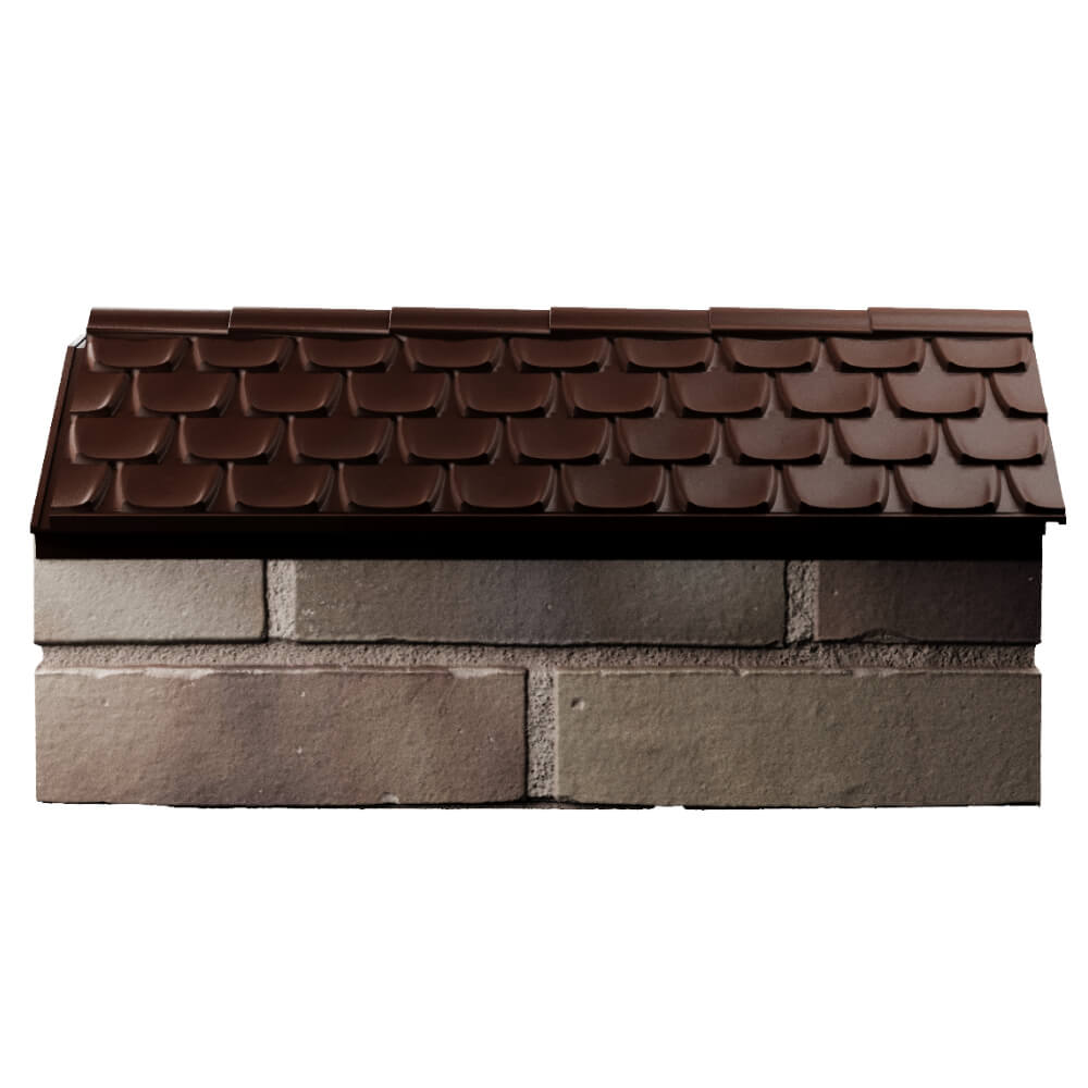 Парапет Zking Эльбрус Коричневый с посадкой на 1 кирпич (255мм) в Белореченске фото