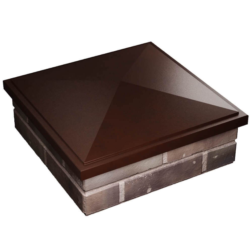 Колпак Zking БонаМоно Коричневый на столб 2х2 кирпича (515х515, 530х530мм) в Белореченске фото