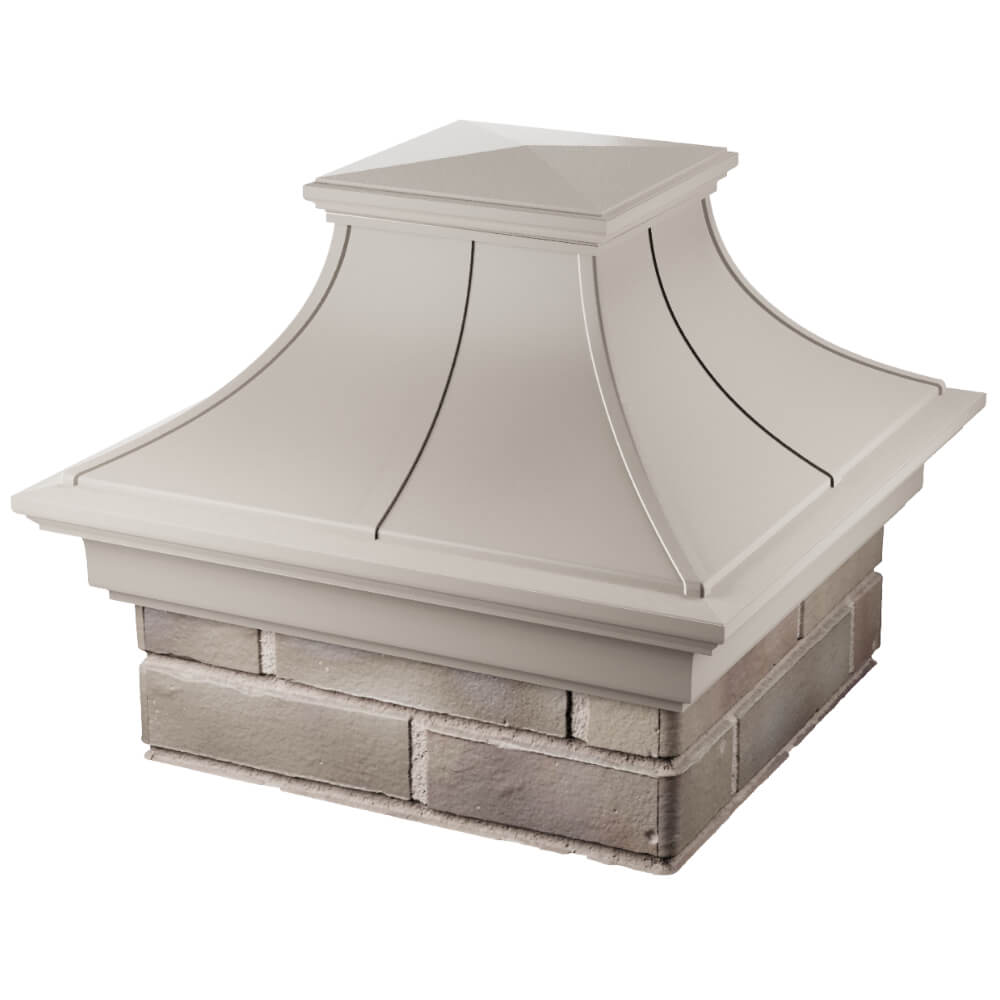 Колпак Zking Монблан Премиум Бежевый на столб 1.5х1.5 кирпича (385х385мм) в Белореченске фото