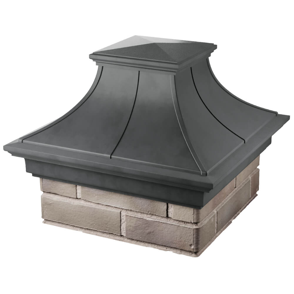 Колпак Zking Монблан Премиум Серый на столб 1.5х1.5 кирпича (385х385мм) в Белореченске фото