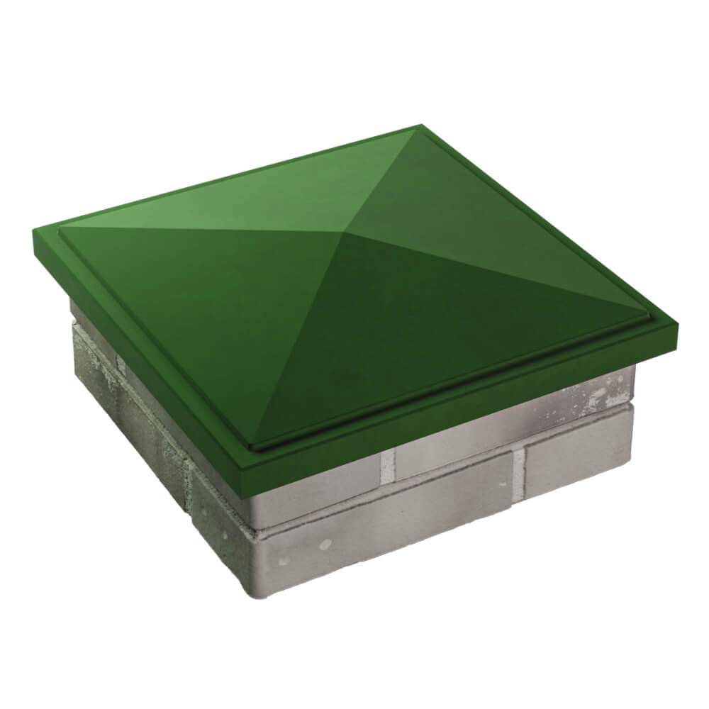 Колпак Zking БонаМоно Зеленый на столб 1.5х1.5 кирпича (385х385, 400х400мм) в Белореченске фото