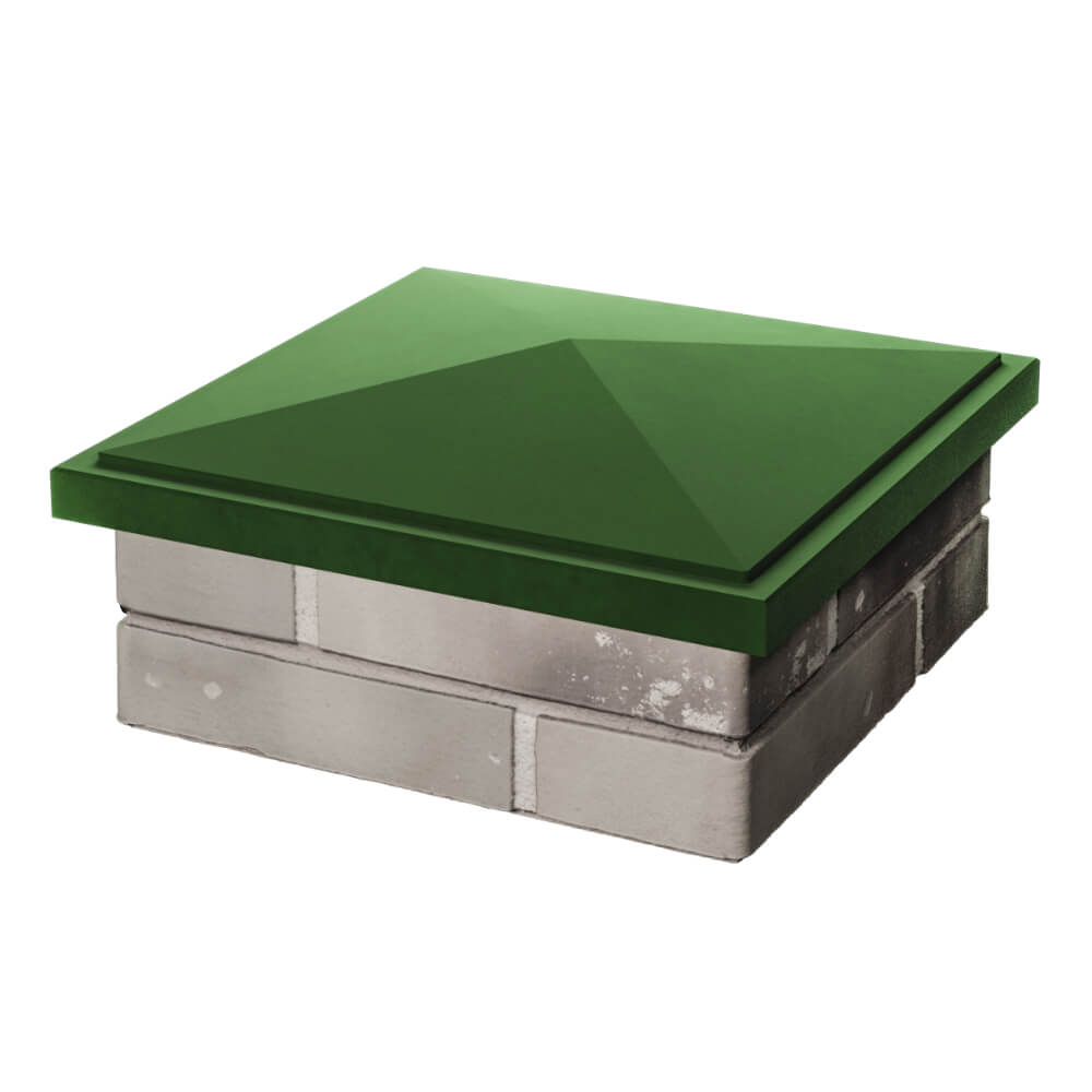 Колпак Zking БонаМоно Зеленый на столб 1.5х1.5 кирпича (385х385, 400х400мм) в Белореченске фото