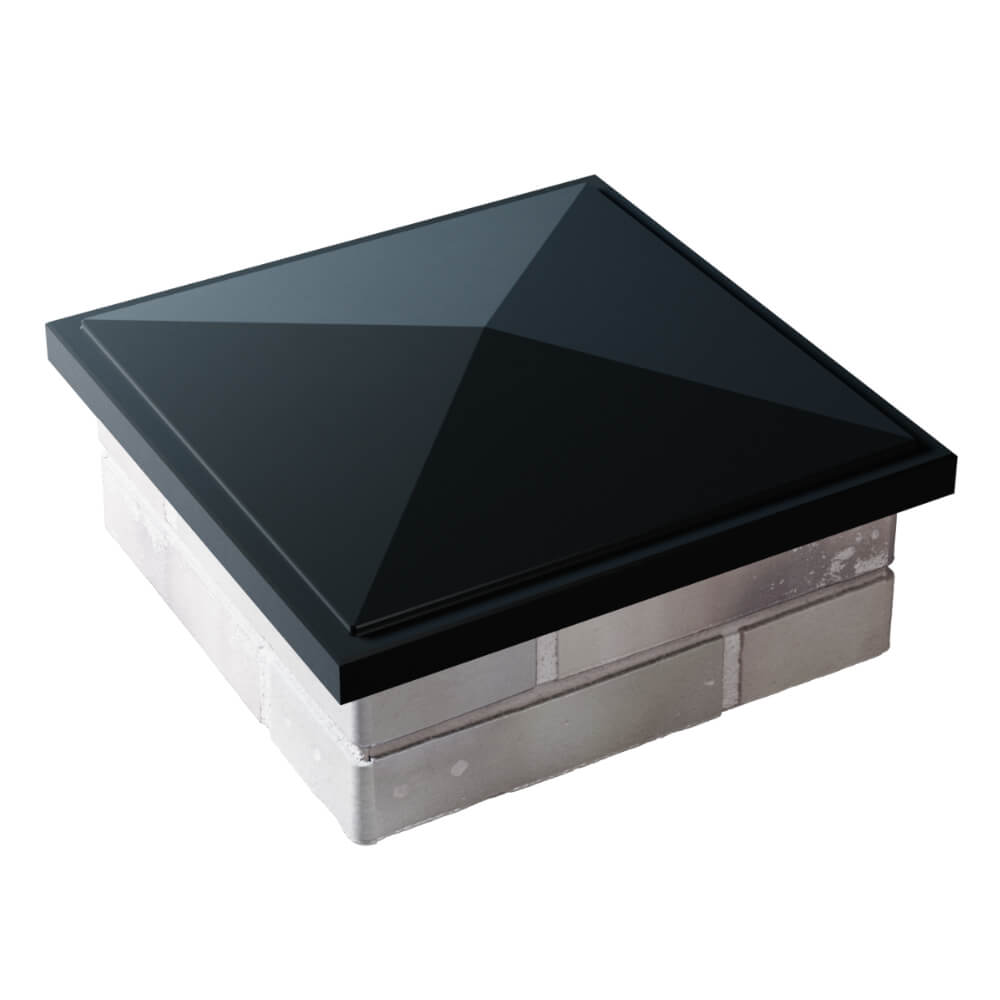 Колпак Zking БонаМоно Черный на столб 1.5х1.5 кирпича (385х385, 400х400мм) в Белореченске фото