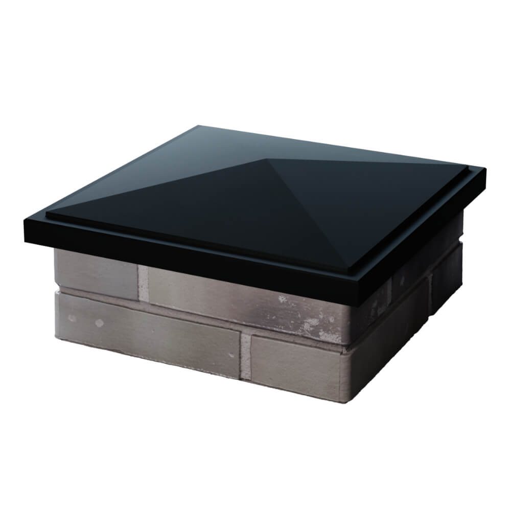 Колпак Zking БонаМоно Черный на столб 1.5х1.5 кирпича (385х385, 400х400мм) в Белореченске фото