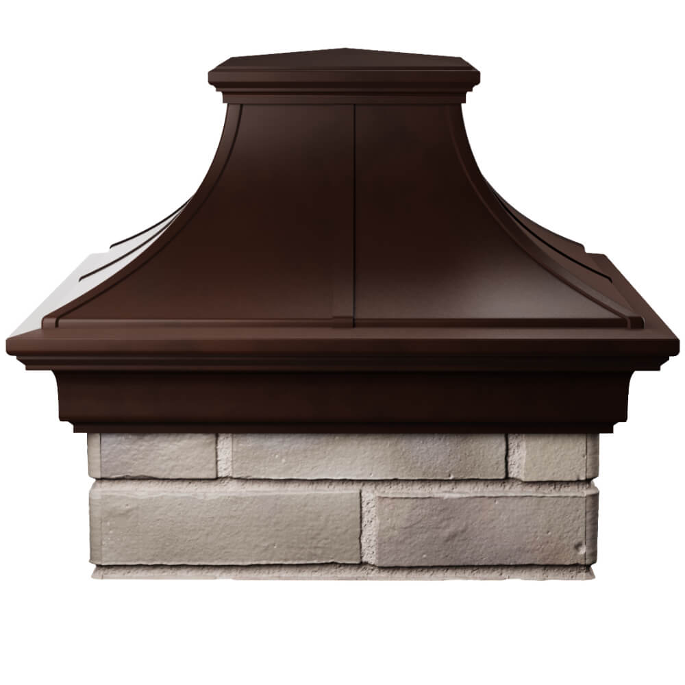 Колпак Zking Монблан Премиум Коричневый на столб 1.5х1.5 кирпича (385х385мм) Белореченск фото