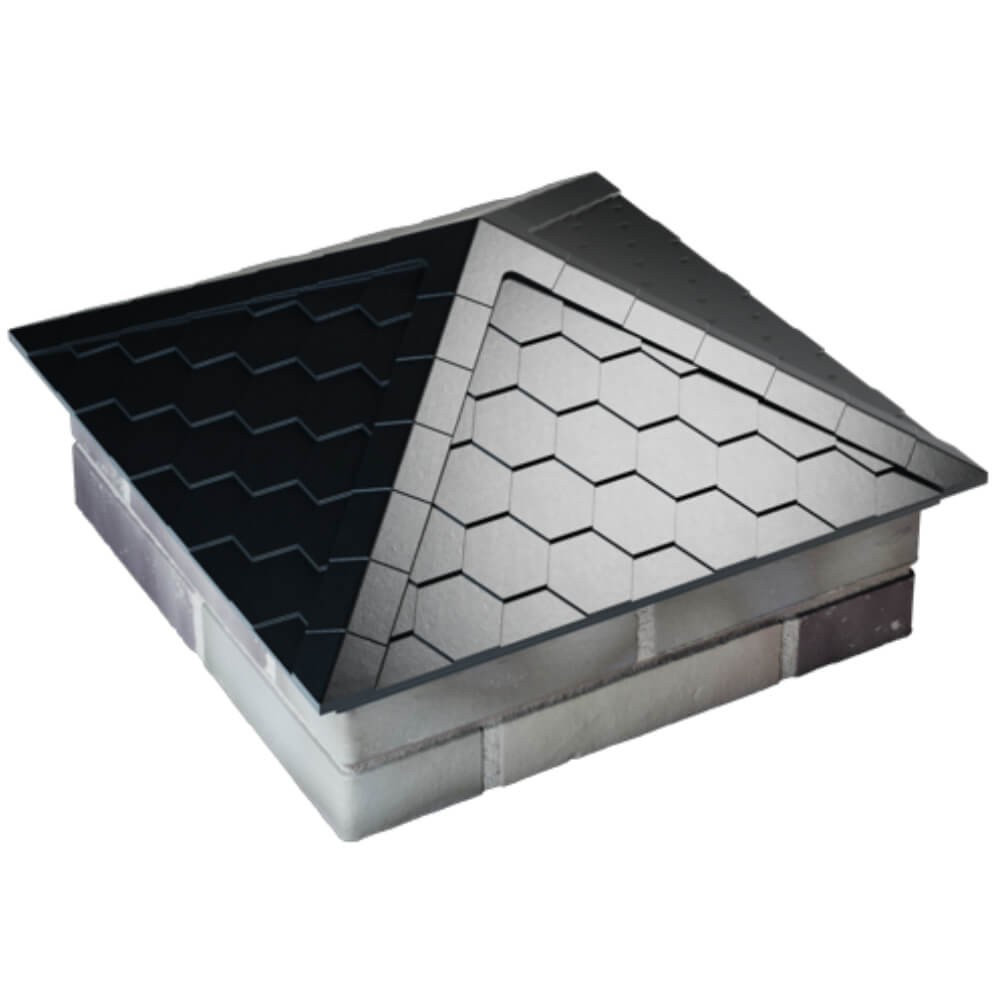 Колпак Zking Эверест Черный на столб 2х2 кирпича (535х535мм) Белореченск фото