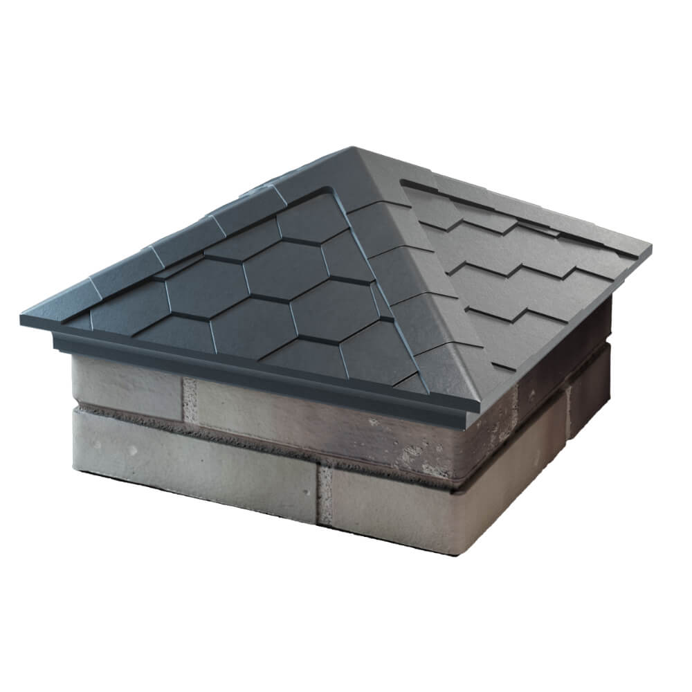 Колпак Zking Эверест Серый на столб 1.5х1.5 кирпича (390х390мм) в Белореченске фото