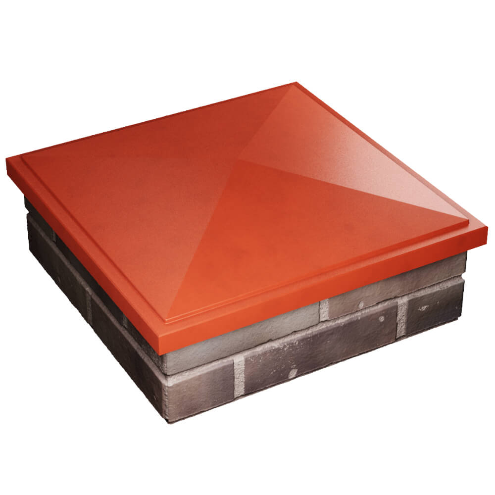 Колпак Zking БонаМоно Красный на столб 2х2 кирпича (515х515, 530х530мм) в Белореченске фото