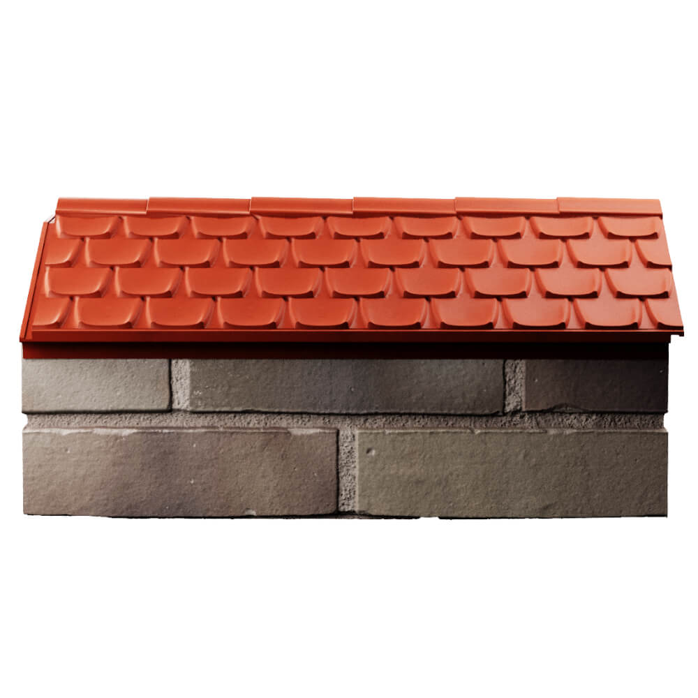 Парапет Zking Эльбрус Красный с посадкой на 1 кирпич (255мм) в Белореченске фото