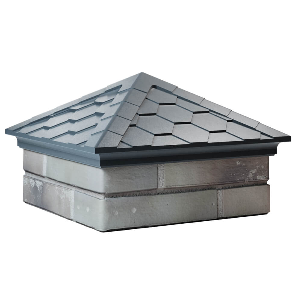 Колпак Zking Эверест Серый на столб 1.5х1.5 кирпича (390х390мм) в Белореченске фото